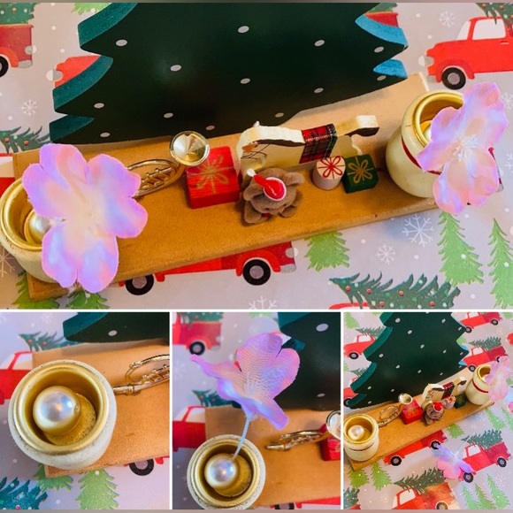 🌲🌸 Christmas Teddy Bear Vintage Wood Display🌲🌸 - Picture 11 of 12